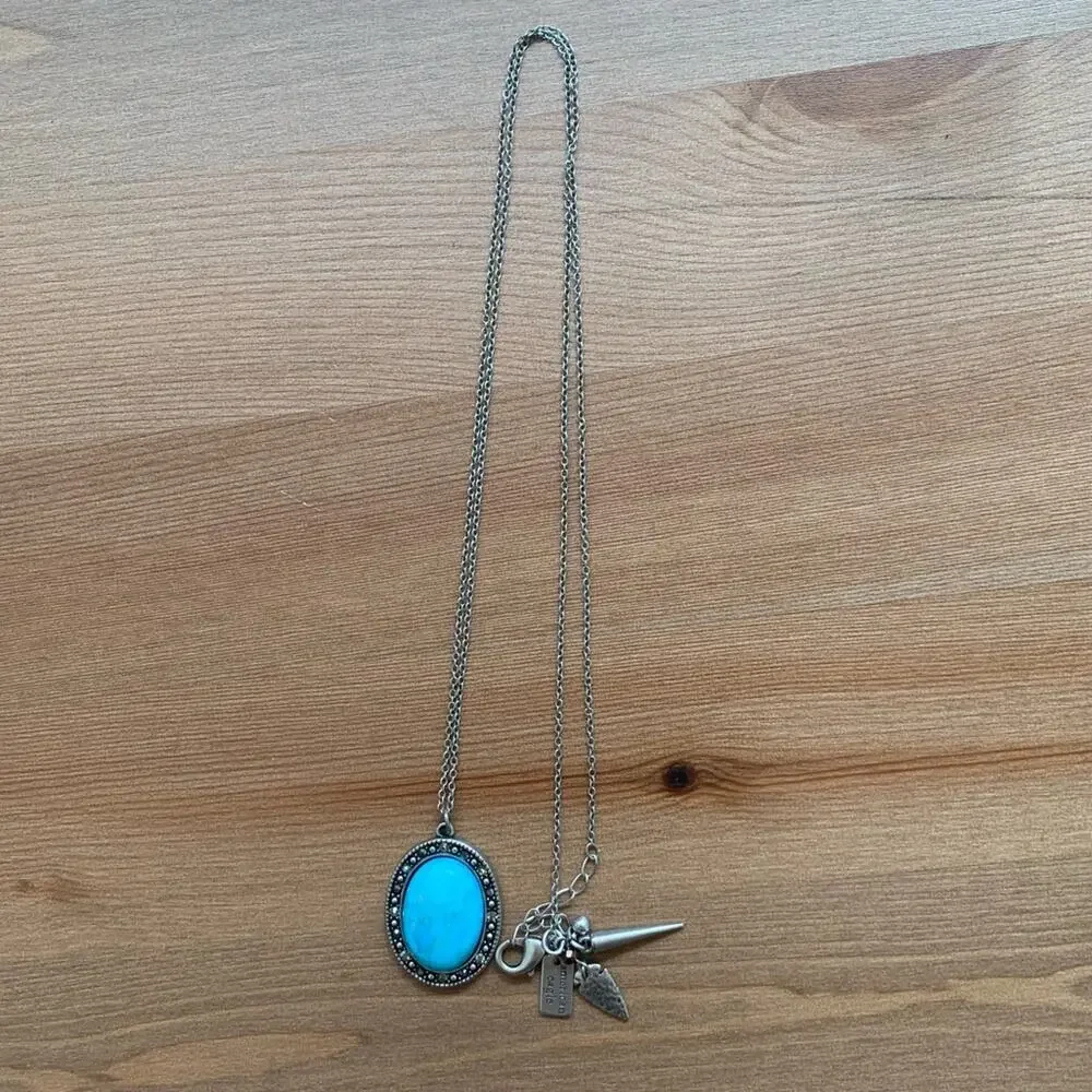 American Eagle Turquoise Silver Necklace